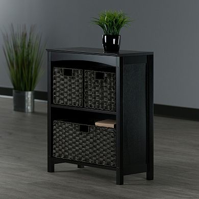 Winsome Wood Terrace 4-piece Shelf & 3 Baskets Set