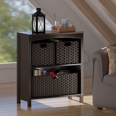 Winsome Wood Terrace 4-piece Shelf & 3 Baskets Set
