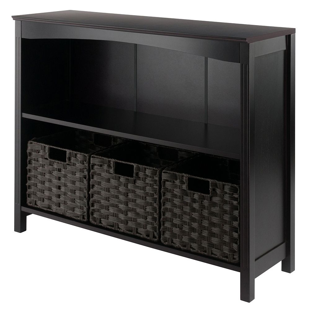 Winsome Wood Terrace 4-piece Shelf & 3 Baskets Set