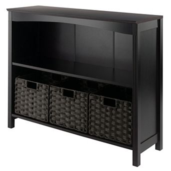 Winsome Wood Terrace 4 pc Shelf & 3 Baskets Set