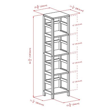 Winsome Wood Leo 5-piece Shelf & 4 Foldable Baskets Set