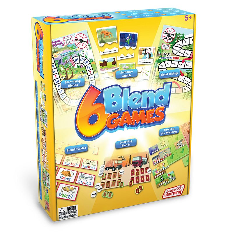 Junior Learning 6 Blend Games For Kids, Multicolor