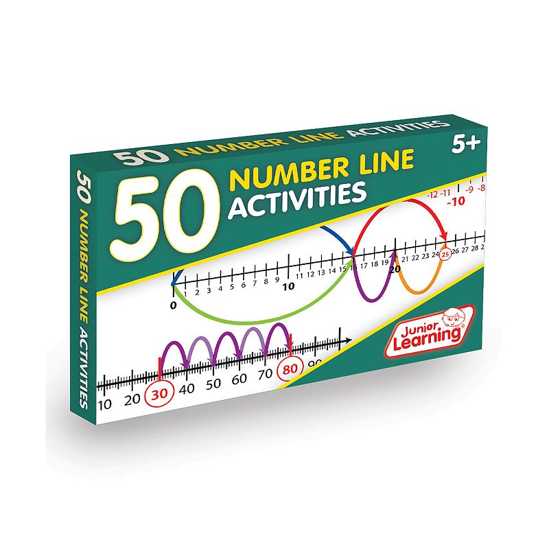 Junior Learning 50 Number Line Activities Learning Set, Multicolor