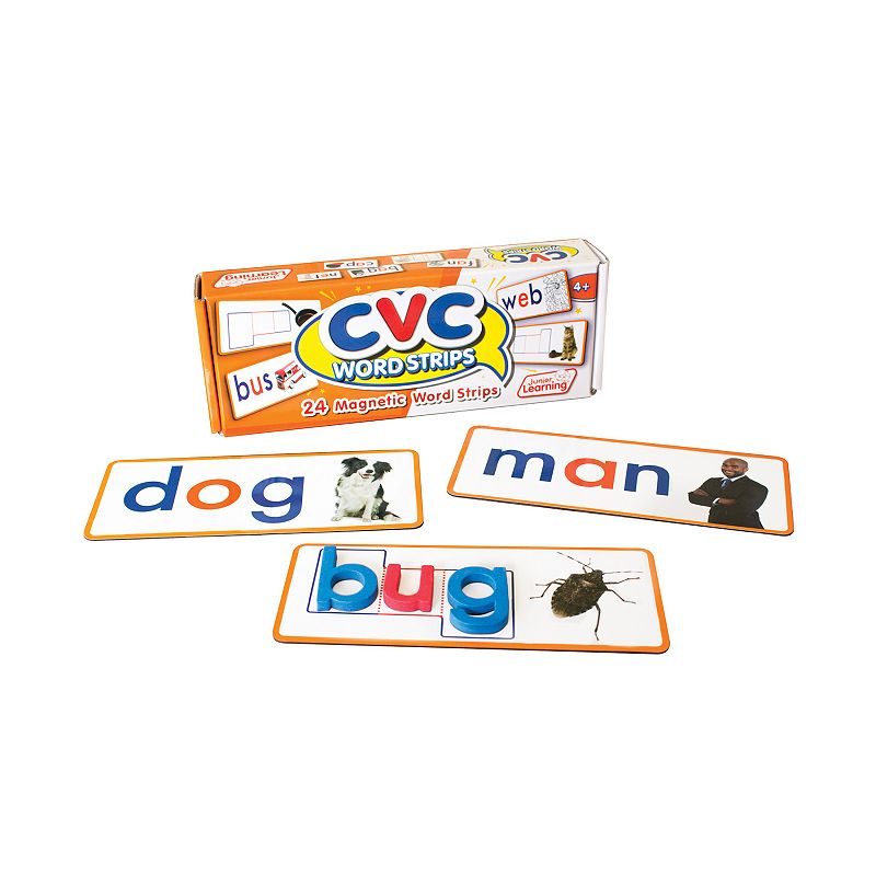 Junior Learning CVC Word Strips Magnetic Learning Set, Multicolor