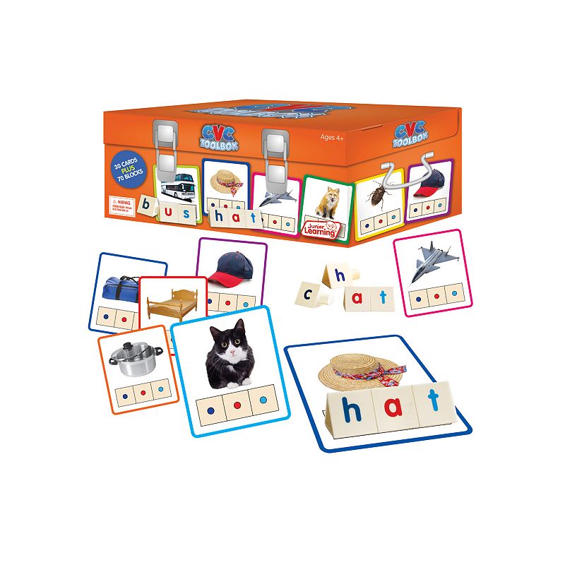 Junior Learning CVC Toolbox Educational Learning Game, Multicolor