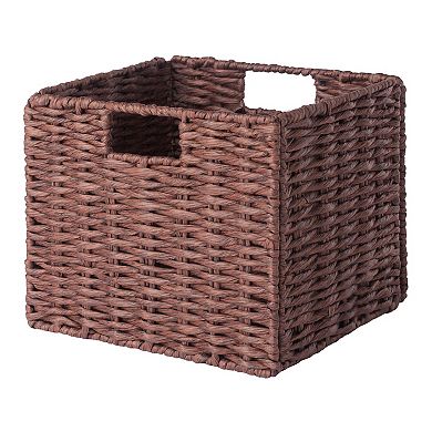 Winsome Wood Milan 5-piece Shelf & 4 Foldable Baskets Set