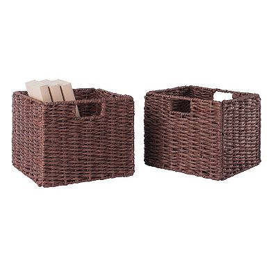 Winsome Wood Milan 5-piece Shelf & 4 Foldable Baskets Set
