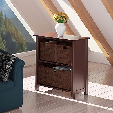 Winsome Wood Milan 4-piece Shelf & 3 Foldable Baskets Set
