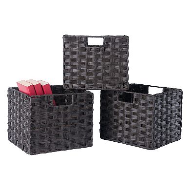 Winsome Wood Addison 4-piece Storage Bench & 3 Baskets Set