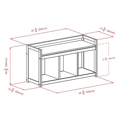 Winsome Wood Addison 4-piece Storage Bench & 3 Baskets Set