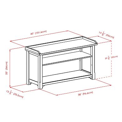 Winsome Wood Milan 4-piece Storage Bench & 3 Baskets Set