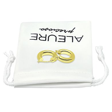 Aleure Precioso Sterling Silver Tube Hoop Earrings