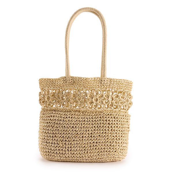 LC Lauren Conrad Daisy Crochet Crossbody Bag