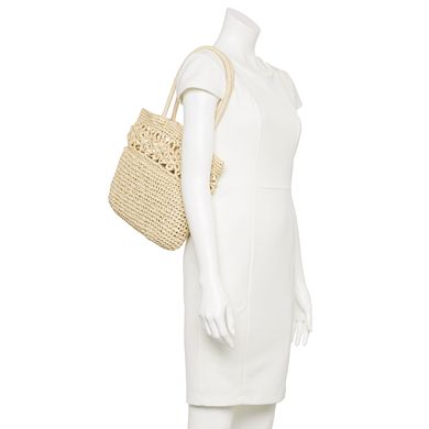 LC Lauren Conrad Daisy Crochet Tote Bag