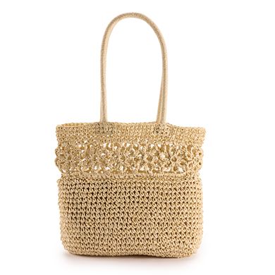 LC Lauren Conrad Daisy Crochet Tote Bag