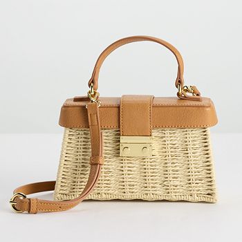 LC Lauren Conrad Wicker Top Handle Bag (3 Colors) only $26.55