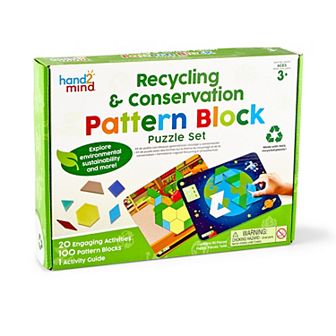 hand2mind Recycling & Conservation Pattern Block Puzzle Set