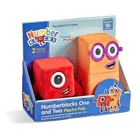 Детские мягкие игрушки hand2mind Numberblocks One & Two Playful Plush Pals