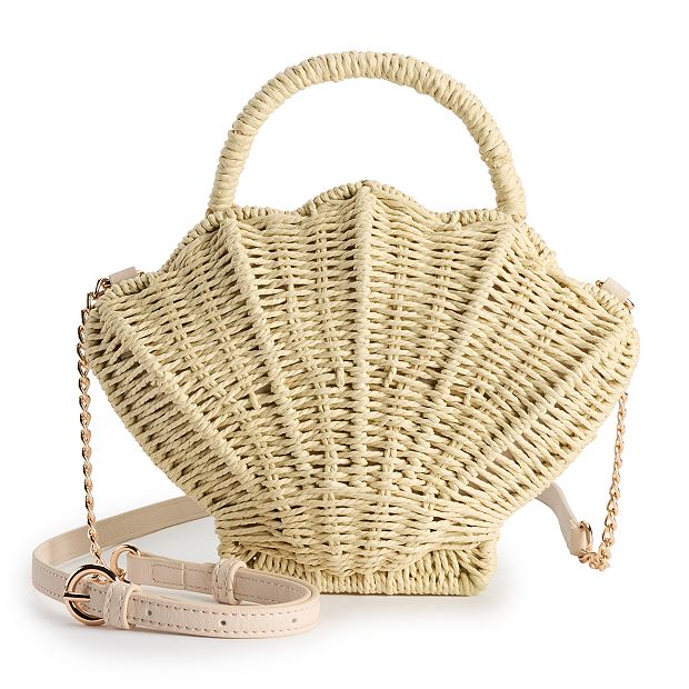 LC Lauren Conrad Wicker Top Handle Bag