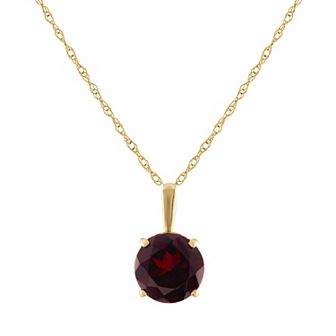 Designs by Gioelli 10k Gold Gemstone Solitaire Pendant Necklace