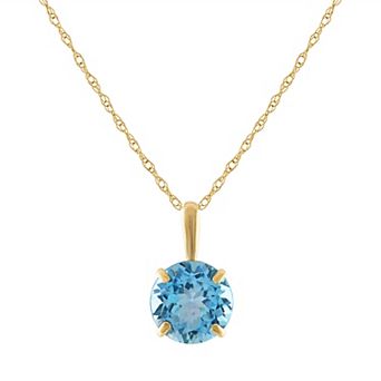Designs by Gioelli 10k Gold Gemstone Solitaire Pendant Necklace