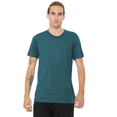 Canvas Mens Triblend Crew Neck Plain Short Sleeve T-Shirt