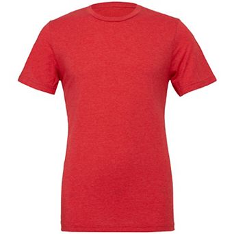Canvas Mens Triblend Crew Neck Plain Short Sleeve T-Shirt
