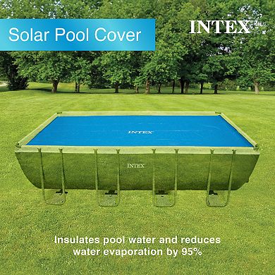 Intex Solar Pool Cover for 18' x 9' Rectangular Frame Swimming Pools, Cover Only