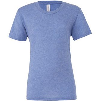 Canvas Mens Triblend Crew Neck Plain Short Sleeve T-Shirt