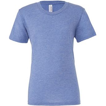 Canvas Mens Triblend Crew Neck Plain Short Sleeve T-Shirt