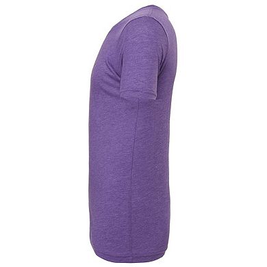 Canvas Mens Triblend Crew Neck Plain Short Sleeve T-Shirt