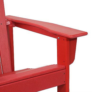 Sunnydaze All-Weather, Upright, Raised Outdoor Adirondack Chair