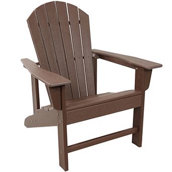 Sunnydaze Upright HDPE Raised Outdoor Adirondack Chair