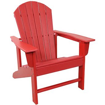 Sunnydaze Upright HDPE Raised Outdoor Adirondack Chair