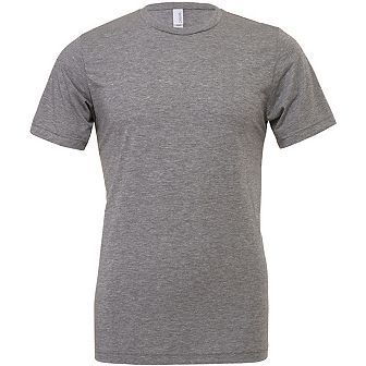 Canvas Mens Triblend Crew Neck Plain Short Sleeve T-Shirt