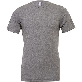 Canvas Mens Triblend Crew Neck Plain Short Sleeve T-Shirt