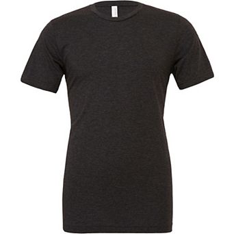 Canvas Mens Triblend Crew Neck Plain Short Sleeve T-Shirt