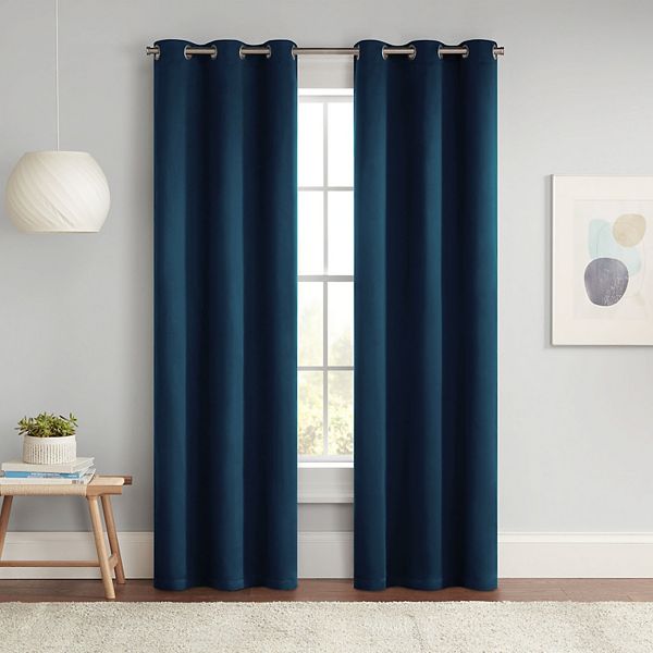 Eclipse Pannello Tendina Thermaweave Darrell, Blocca Luce, 94x160 Cm, Tasche Da 7.6 Cm, Indaco - 2