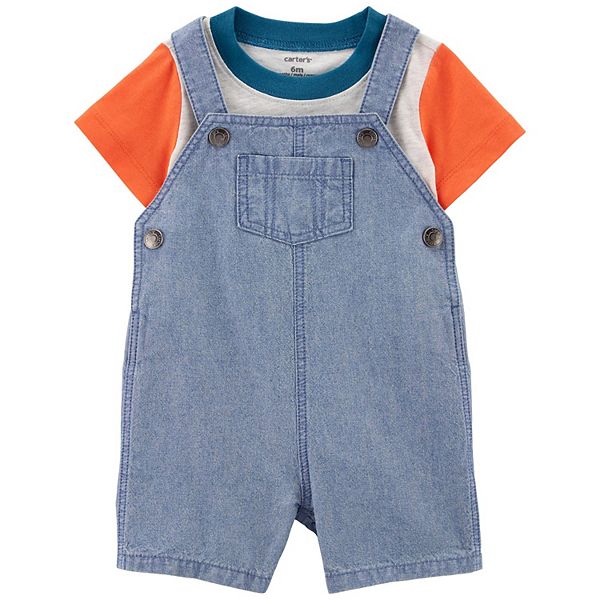 Baby Boy Carter's Colorblocked Tee & Shortalls Set