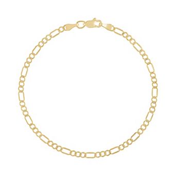 Jordan Blue 14k Gold Figaro Bracelet