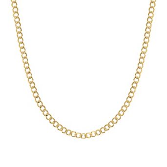 Jordan Blue 14k Gold 3.5 mm Curb Chain Necklace