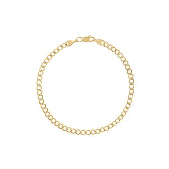 Jordan Blue 14k Gold 3.5 mm Curb Chain Bracelet