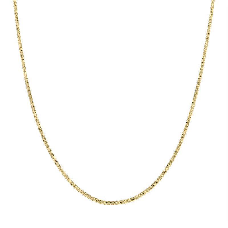Jordan Blue 14k Gold Wheat Pendant Necklace, Womens, Size: 16, Yellow