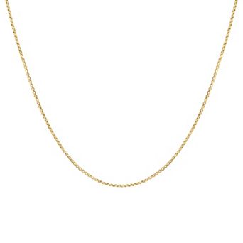 Jordan Blue 14k Gold 1.3 mm Box Chain Necklace