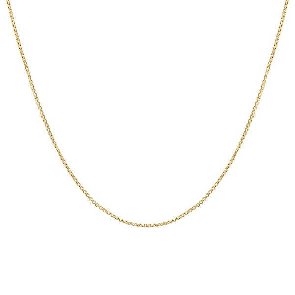 Jordan Blue 14k Gold 1.3 mm Box Chain Necklace