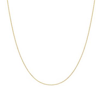 Jordan Blue 14k Gold 0.9 mm Cable Chain Necklace