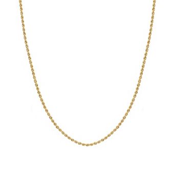 Jordan Blue 14k Gold 1.6 mm Rope Chain Necklace