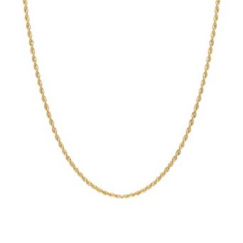 Jordan Blue 14k Gold 2 mm Rope Chain Necklace