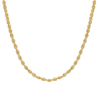 Jordan Blue 14k Gold 3.1 mm Rope Chain Necklace