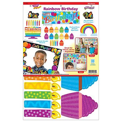 Rainbow Birthday Wipe Off Learning Set